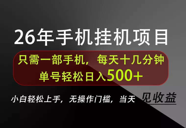 长期稳定可做，只需一部手机！单号轻松日入500+，不搞套路，只讲干货！【揭秘】-泡泡网赚