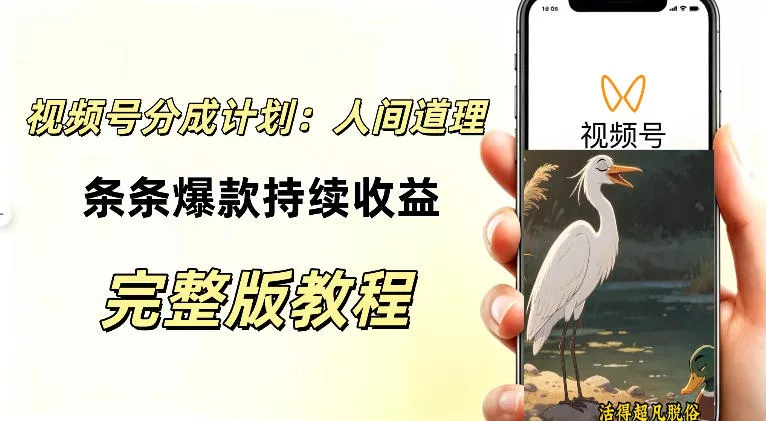 视频号新玩法之AI动漫画风励志视频，不用会画画、不用拍摄，持续化收益，详细拆解-泡泡网赚