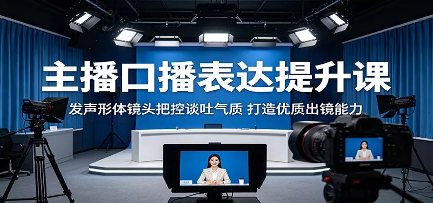 主播口播表达提升课：发声形体镜头把控谈吐气质，打造优质出镜能力-泡泡网赚