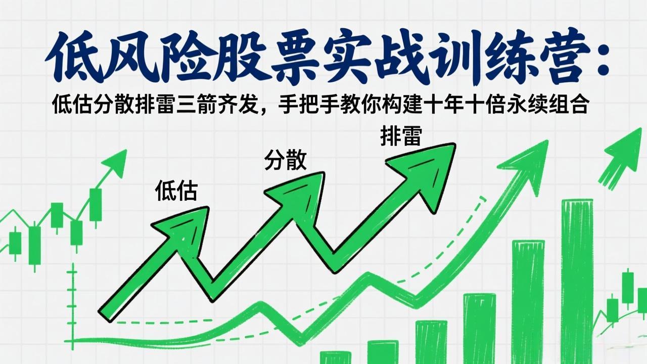 低风险股票实战训练营：低估分散排雷三箭齐发，手把手教你构建十年十倍永续组合-泡泡网赚