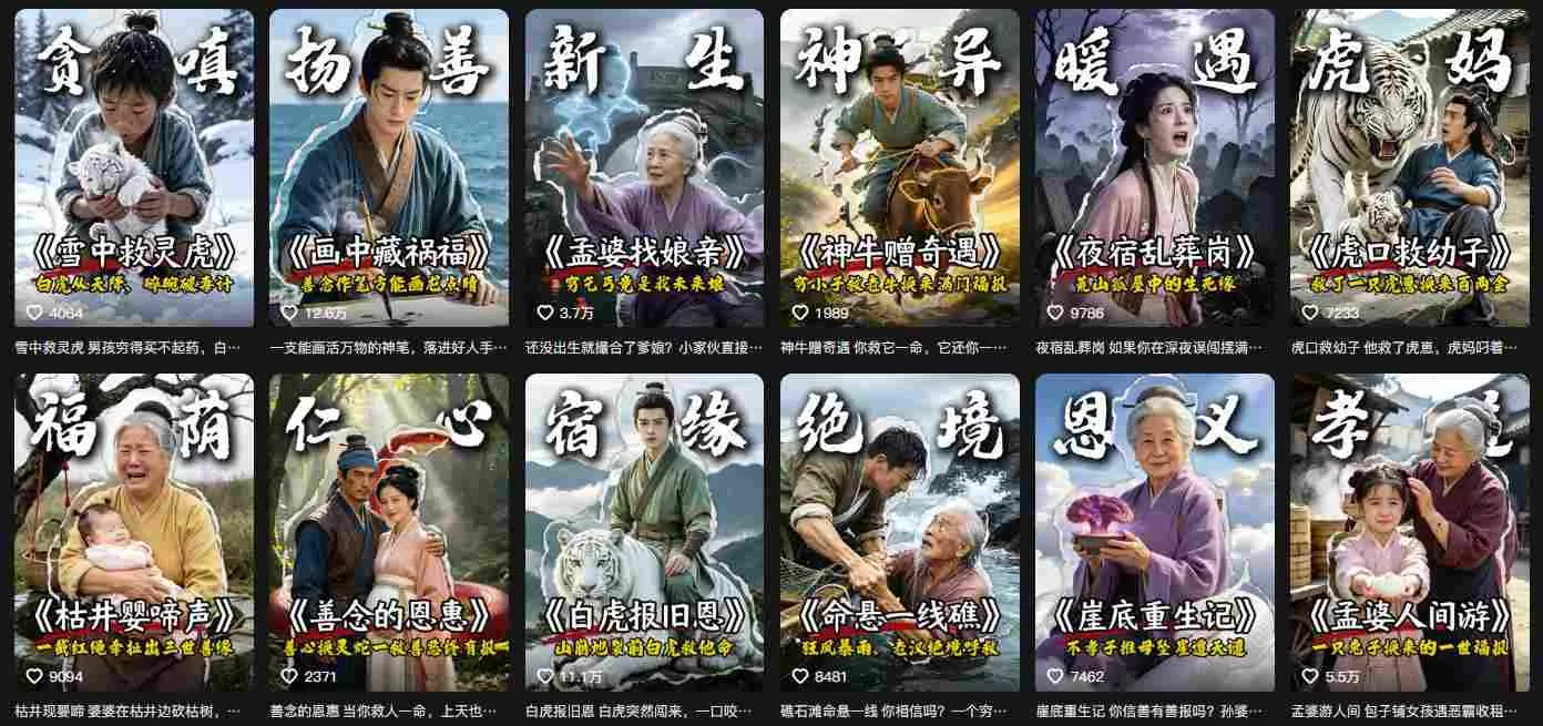抖音67W粉丝博主的AI民间故事教学，从起号、文案、剪辑到多平台变现全流程，伙伴分成计划接广告等多种收益，月入1W+-泡泡网赚