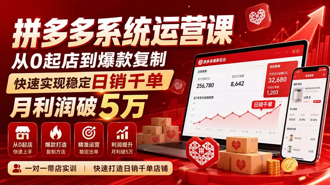 拼多多系统运营课(更新8月 拼多多系统运营课(更新8月