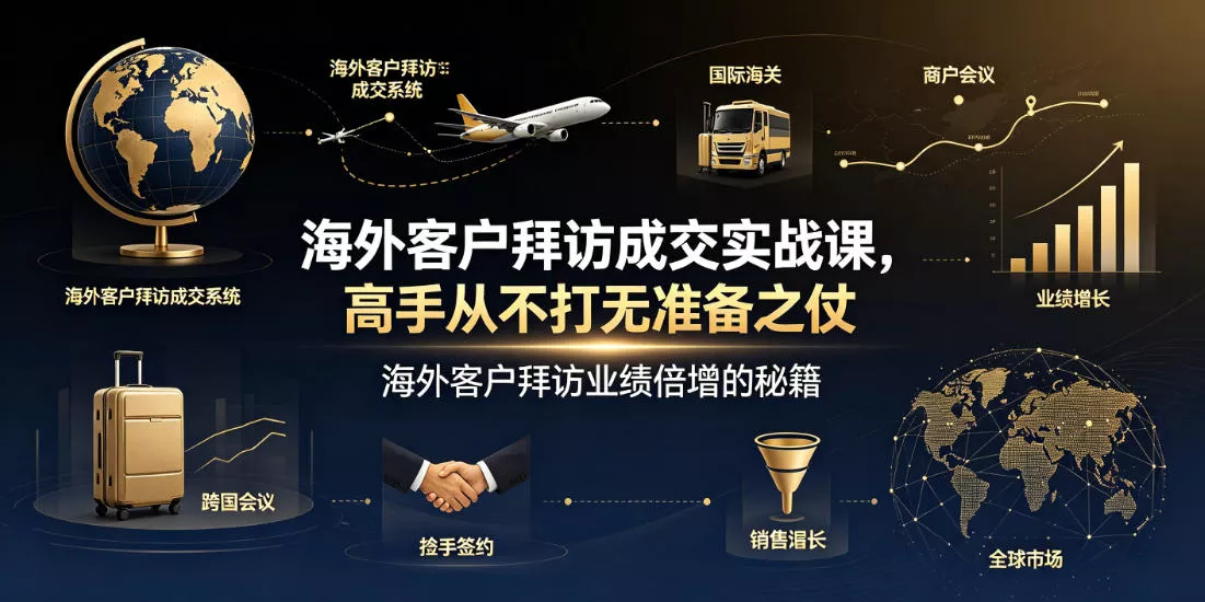 海外客户拜访成交实战课，高手从不打无准备之仗，海外客户拜访业绩倍增的秘籍-泡泡网赚