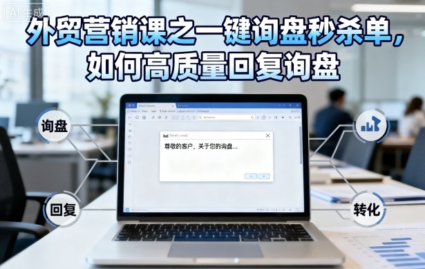 外贸营销课之一键询盘秒杀单，如何高质量回复询盘-泡泡网赚