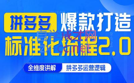 云杉老师·拼多多爆款打造标准化流程2.0-泡泡网赚