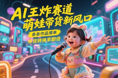 AI王炸赛道，萌娃带货新风口，条条作品爆单，带货转换率翻倍，核心逻辑拆解-泡泡网赚