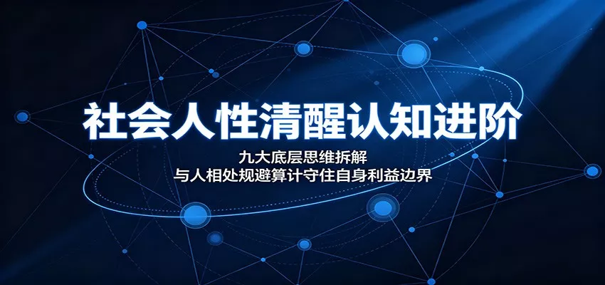 社会人性清醒认知进阶：九大底层思维拆解，与人相处规避算计守住自身利益边界-泡泡网赚