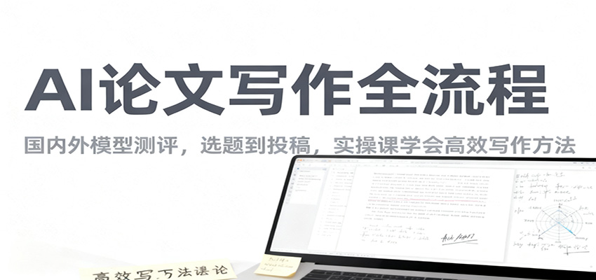 AI论文写作全流程，国内外模型测评，选题到投稿，实操课学高效写作方法-泡泡网赚