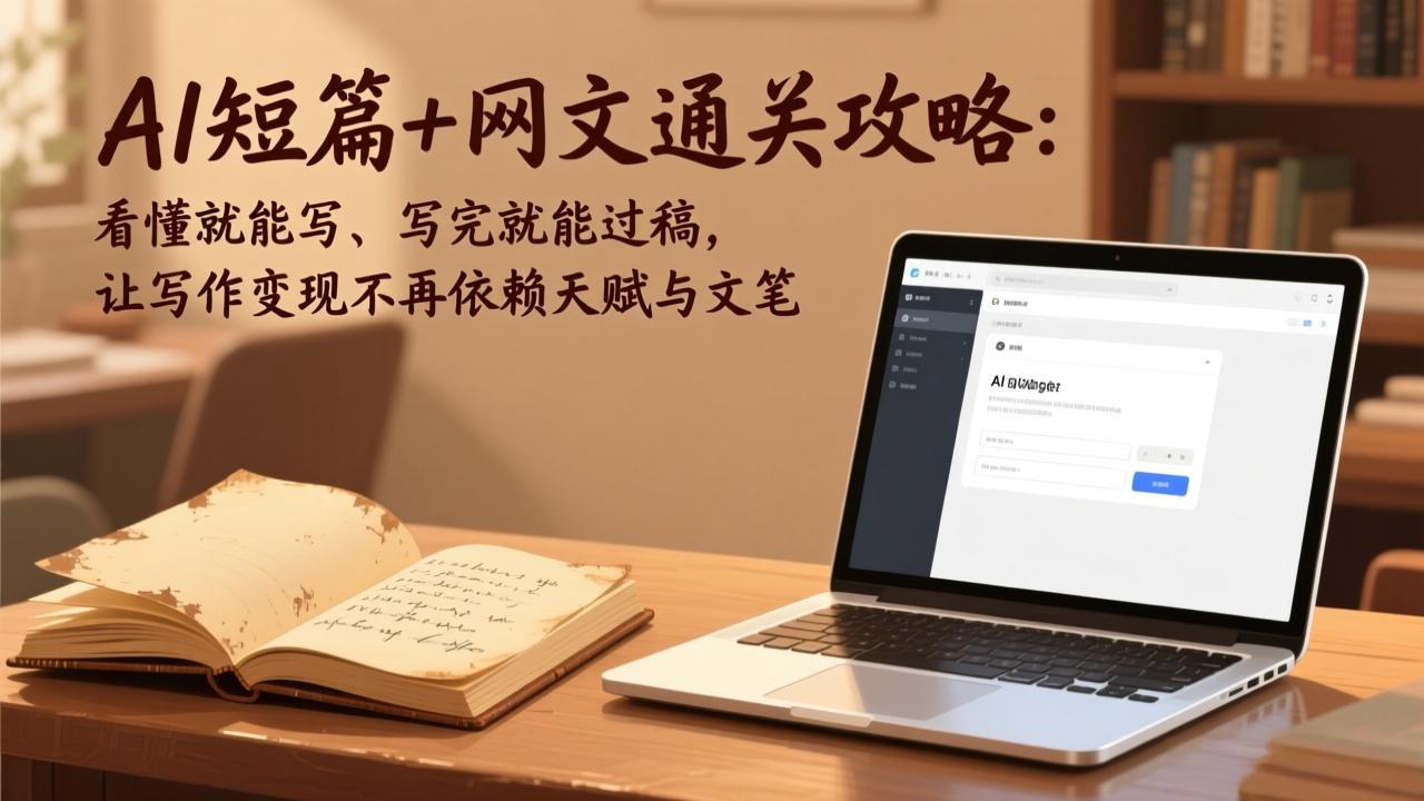 AI短篇+网文通关攻略-更新4月：看懂就能写、写完就能过稿，让写作变现不再依赖天赋与文笔-泡泡网赚