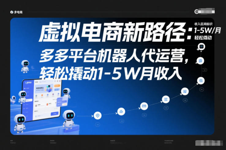 虚拟电商新路径：多多平台机器人代运营，轻松撬动1-5W月收入【揭秘】-泡泡网赚