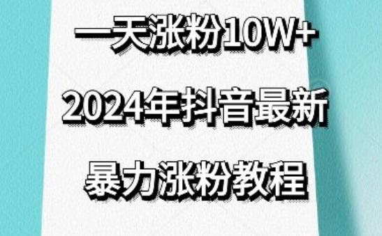 抖音最新暴力涨粉教程，视频去重，一天涨粉10w+，效果太暴力了，刷新你们的认知【揭秘】-泡泡网赚