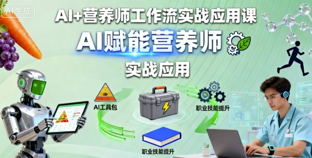 AI+营养师工作流实战应用课，AI赋能营养师-泡泡网赚