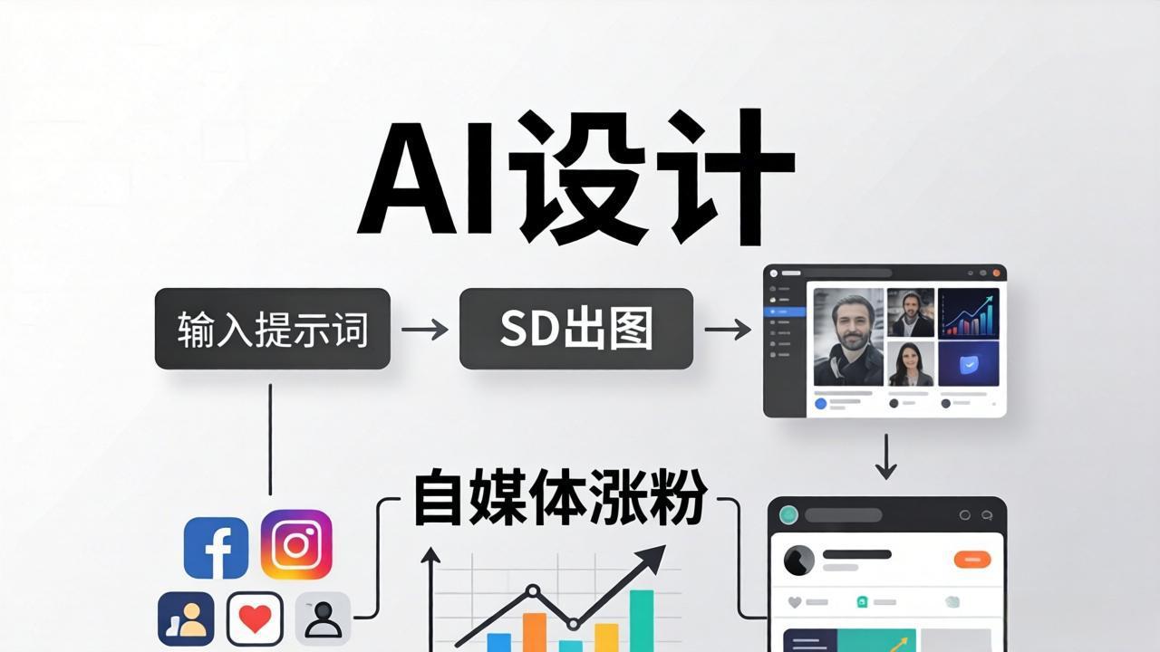 人人都是AI设计师：SD出图+自媒体涨粉一站教学，告别图文素材焦虑，AI设计让你轻松避开内卷-泡泡网赚