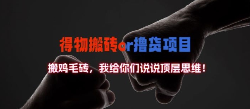 得物搬砖撸货项目?掰下数据，我给你们说说顶层思维【揭秘】-泡泡网赚