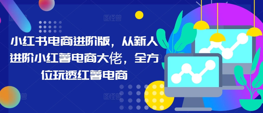 小红书电商进阶版，从新人进阶小红薯电商大佬，全方位玩透红薯电商-泡泡网赚