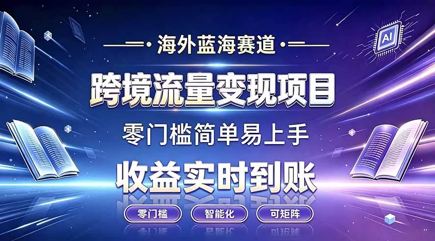 海外蓝海赛道 跨境流量变现项目 收益实时到账 零门槛简单易上手-泡泡网赚