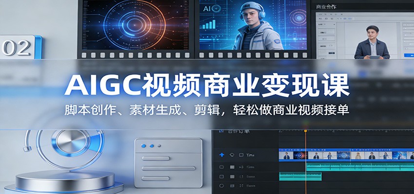 AIGC视频商业变现课：脚本创作、素材生成、剪辑，轻松做商业视频接单-泡泡网赚