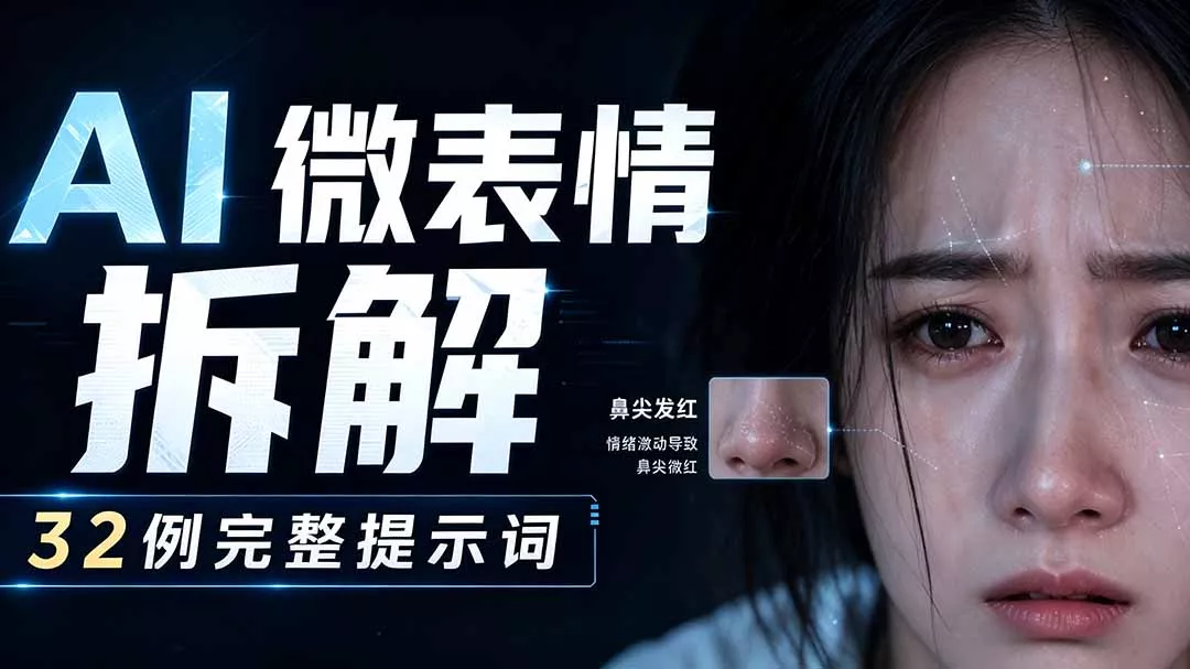 AI微表情拆解提示词合集，精准调控AI角色表情，告别塑料感、AI面瘫脸。-泡泡网赚