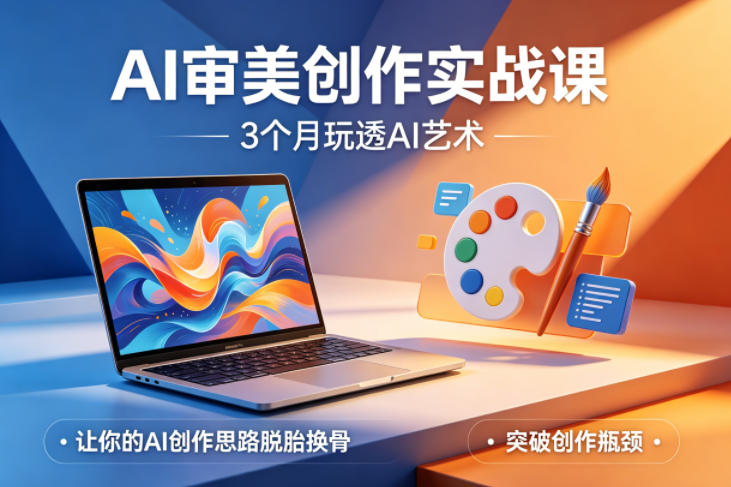 AI审美创作实战课，3个月玩透AI艺术，让你的AI创作思路脱胎换骨，突破创作瓶颈-泡泡网赚