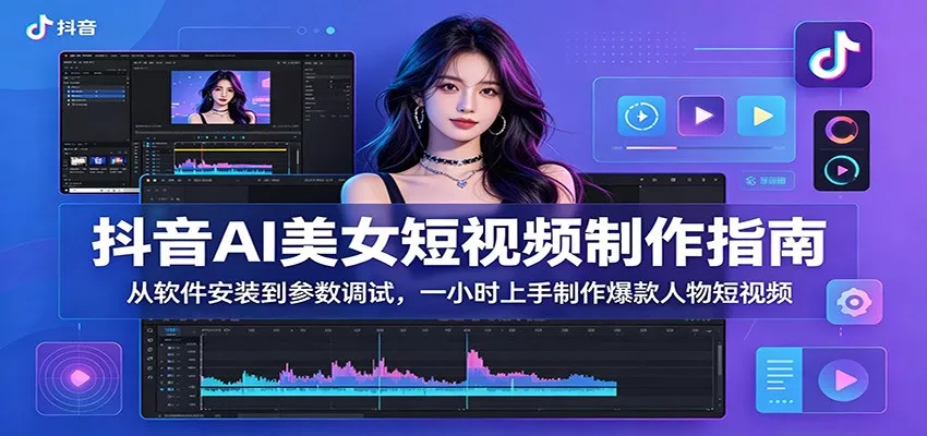 抖音AI美女短视频制作指南：从软件安装到参数调试，一小时上手制作爆款人物短视频-泡泡网赚