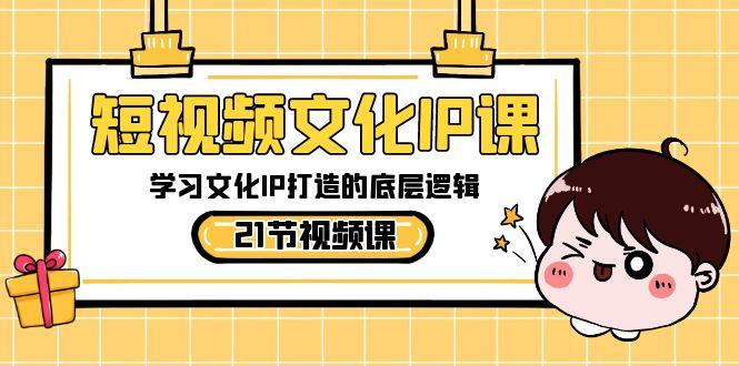 短视频文化IP课，学习文化IP打造的底层逻辑(21节课)-泡泡网赚