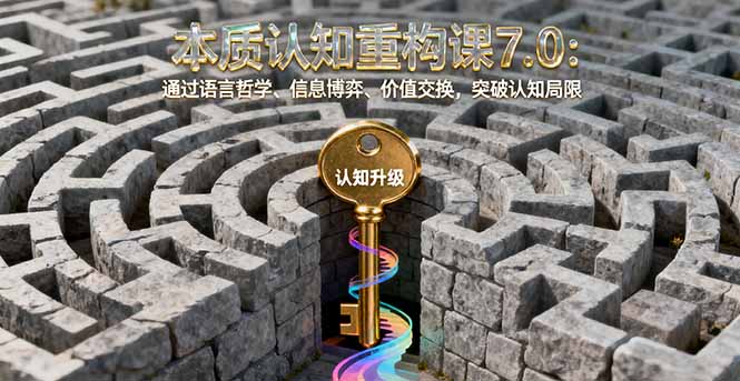 本质认知重构课7.0：通过语言哲学、信息博弈、价值交换，突破认知局限-泡泡网赚