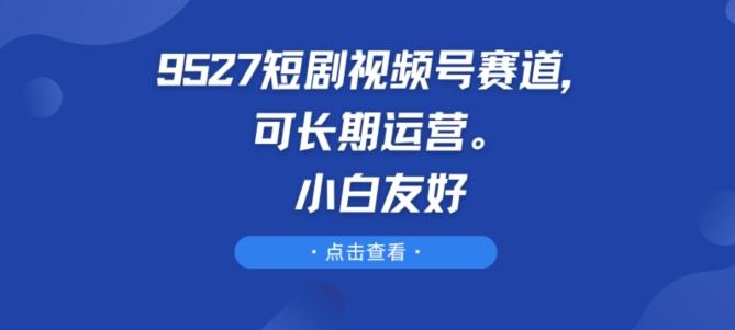 9527短剧视频号赛道，可长期运营，小白友好【揭秘】-泡泡网赚