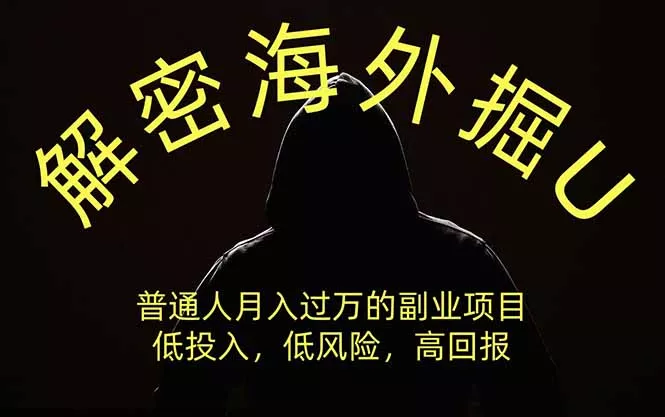 解密海外掘U，普通人月入过万的副业项目，低投入、低风险高回报，没有之一-泡泡网赚