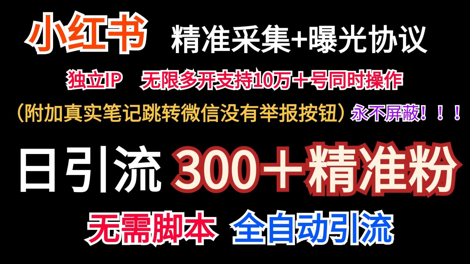 小红薯精准采集＋无限曝光＋真实笔记跳转微信，永不屏蔽(日引300＋精准粉)-泡泡网赚