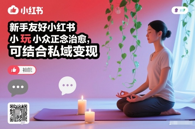新手友好小红书小众正念治愈，玩法简单，可结合私域变现-泡泡网赚