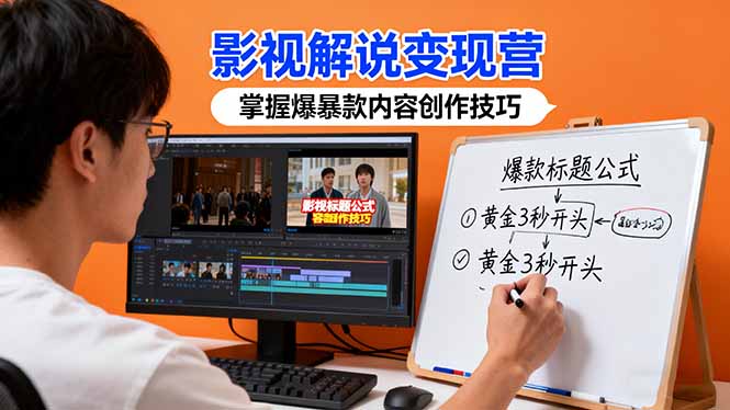 影视解说变现营：通过30+实战案例爆款内容创作技巧，掌握影视解说盈利密码-泡泡网赚