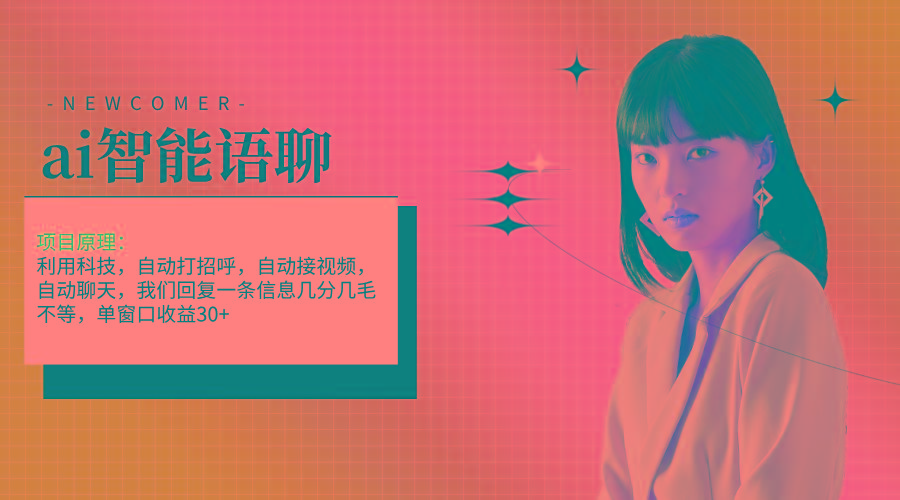ai智能语聊，单窗口30+单机500+，无脑干！！！-泡泡网赚