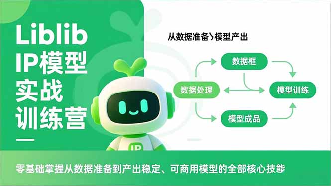 Liblib IP模型实战训练营，零基础掌握从数据准备到产出稳定、可商用模型的全部核心技能-泡泡网赚