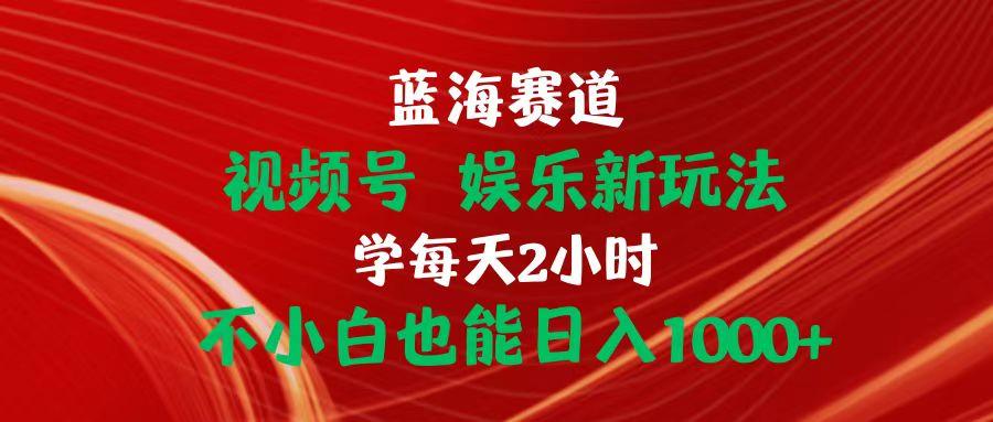 蓝海赛道视频号 娱乐新玩法每天2小时小白也能日入1000+-泡泡网赚
