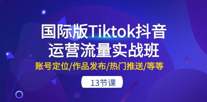 国际版Tiktok抖音运营流量实战班：账号定位/作品发布/热门推送/等等-13节-泡泡网赚