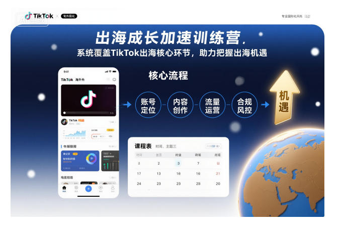 出海成长加速训练营，系统覆盖TikTok出海核心环节，助力把握出海机遇(更新)-泡泡网赚