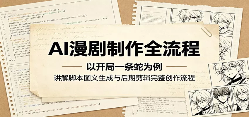 AI漫剧制作全流程：以开局一条蛇为例，讲解脚本图文生成与后期剪辑完整创作流程-泡泡网赚