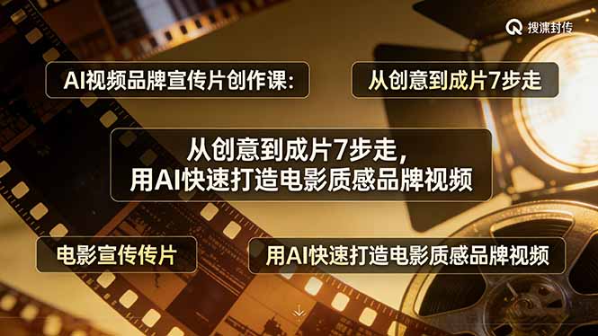 AI视频品牌宣传片创作课：从创意到成片7步走，用AI快速打造电影质感品牌视频-泡泡网赚