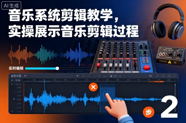 音乐系统剪辑教学，实操展示音乐剪辑过程-泡泡网赚