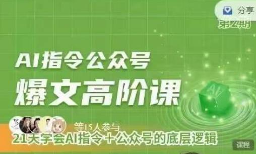 Ai指令公众号高阶课，学会ai指令+公众号的底层逻辑-泡泡网赚