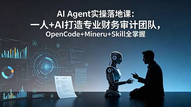 AI Agent实操落地课：一人+AI打造专业财务审计团队，OpenCode+Mineru+Skill全掌握-泡泡网赚