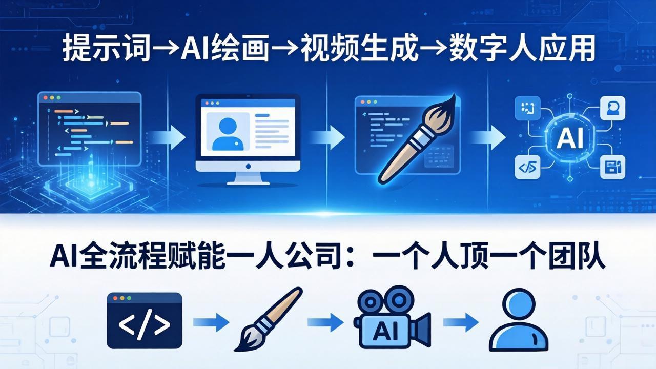 AI全流程赋能一人公司：提示词、绘画、视频、数字人、编程，一个人顶一个团队-泡泡网赚