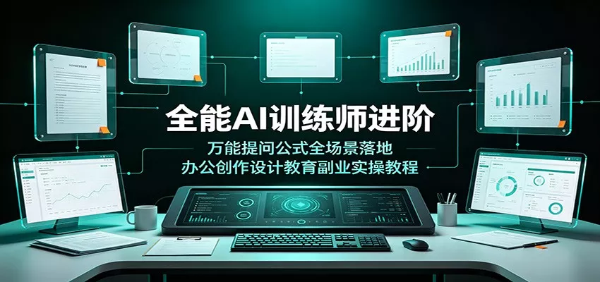 全能AI训练师进阶：万能提问公式全场景落地，办公创作设计教育副业实操教程-泡泡网赚