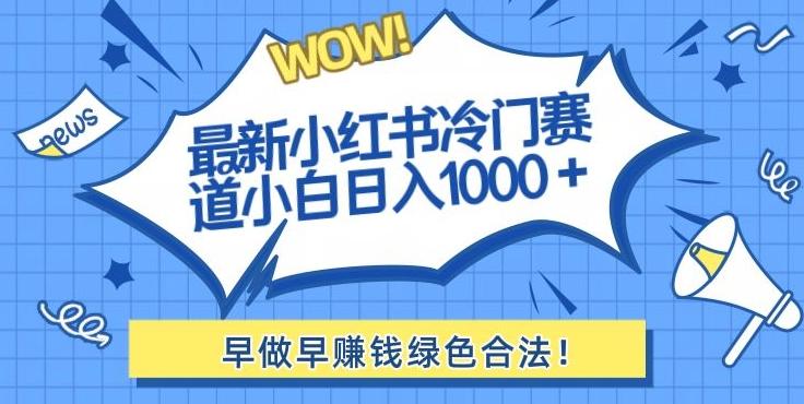 最新小红书冷门赛道日入1000+一部手机小白轻松-泡泡网赚