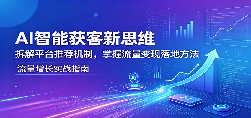 AI智能获客新思维：拆解平台推荐机制，掌握流量变现落地方法-泡泡网赚