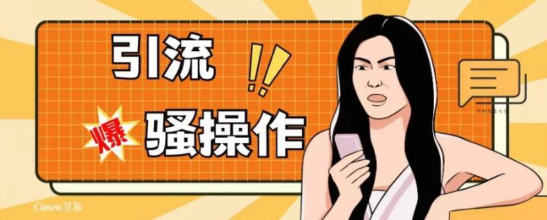 最新引流骚操作，单账号日引50-100，简单粗暴，适合于小白各行各业都可以进行操作，精准粉丝加到爆-泡泡网赚