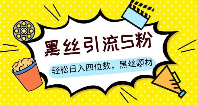 S粉变现，轻松日入四位数，黑丝题材+情感话术【揭秘】-泡泡网赚
