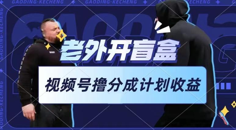 老外开盲盒视频，撸视频号分成计划收益，每天只需一小时，新手小白轻松上手【揭秘】-泡泡网赚