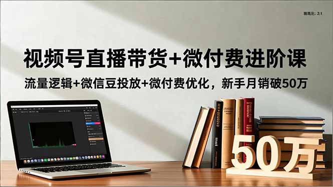 视频号直播带货+微付费进阶课：流量逻辑+微信豆投放+微付费优化，新手月销破50万-泡泡网赚