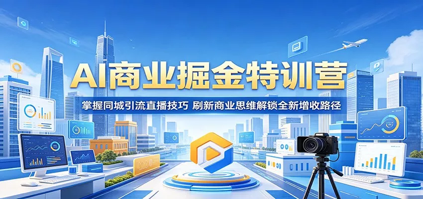 AI商业掘金特训营：掌握同城引流直播技巧，刷新商业思维解锁全新增收路径-泡泡网赚